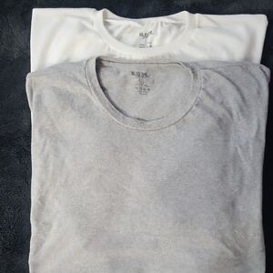 BUM Equipment Gray and White T-Shirt Set Mens XL 100% Cotton